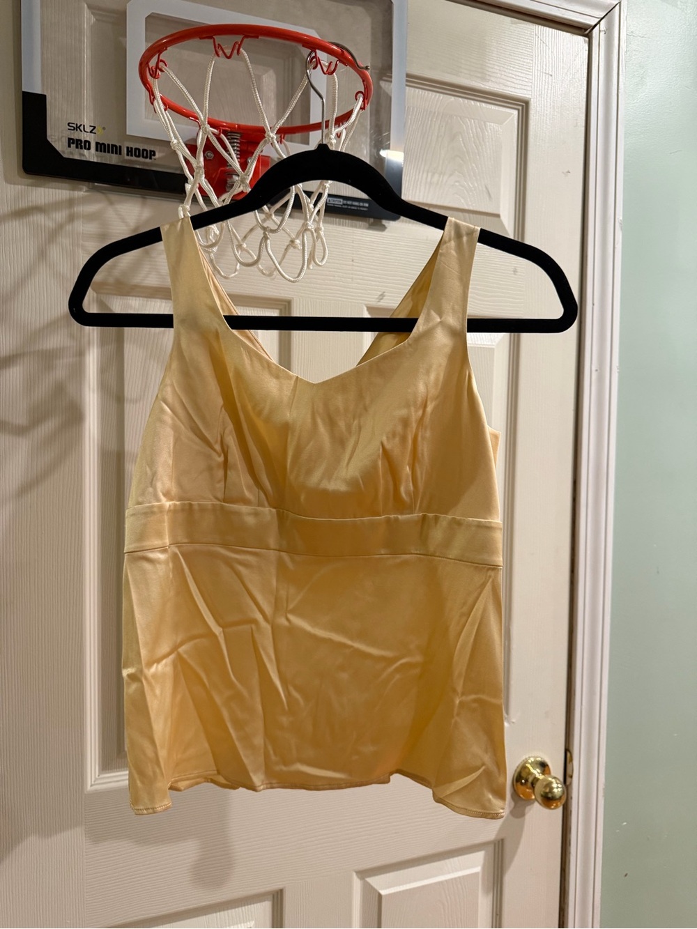 Talbots Satin Scoop Neck Camisole in Soft Gold
